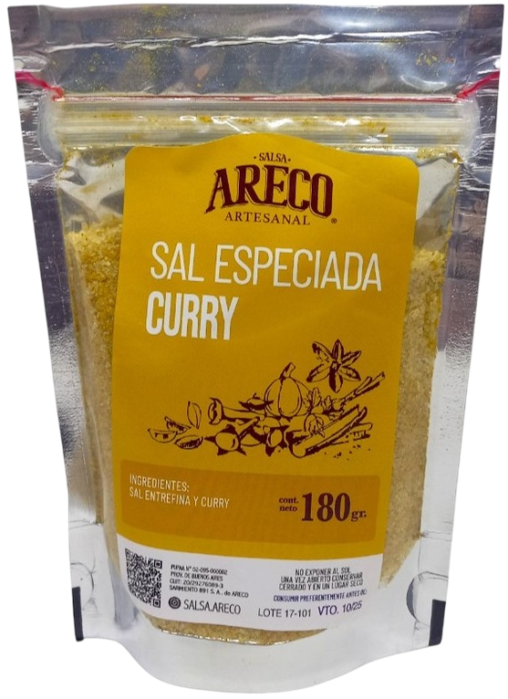 SAL ESPECIADA CURRY SALSA ARECO X 180 GRS