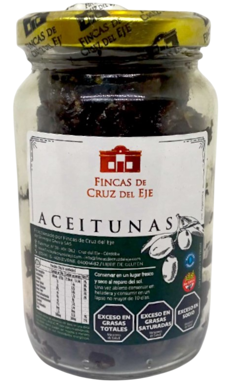 ACEITUNAS GRIEGAS FINCAS DE CRUZ DEL EJE VIDRIO X 250 GRS