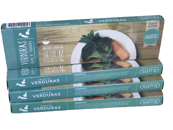 CALDO EN CUBOS SABOR VERDURA COOPERATIVA SAFRA X 12 U
