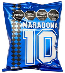 [p3350] ALFAJOR MARADONA 10 DDL CHOCO NEGRO X 60 GRS