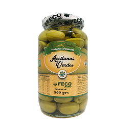 [p0264] ​​​​​​ACEITUNA VERDE SALMUERA LA HUERTA FAMILIAR X 500 GRS