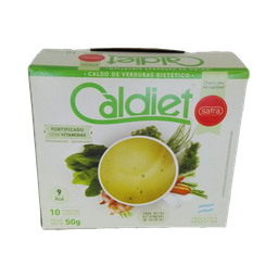 [p0019] CALDO VERDURAS CON SAL (VERDE) CALDIET 10 SOBRES X 5 GRS