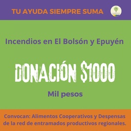 [p1008] DONACION X $1000