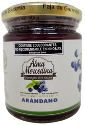[p2605] MERMELADA ARANDANOS SIN AZUCAR  ALMA MERCEDINA X 190 GRS